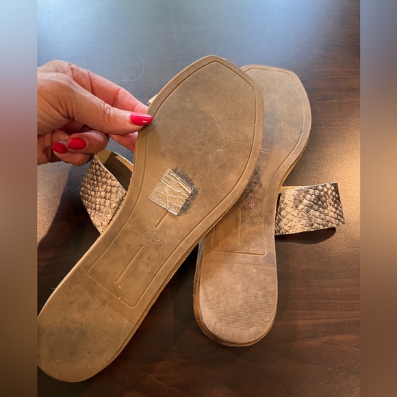 Dolce Vita - Snake Print Low Wedge Sandals - Picture 8 of 9